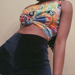 SOLD * Vintage 90s color block top